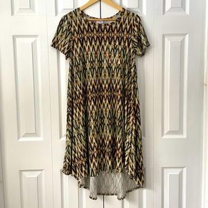 LulaRoe Carly Swing Dress In Abstract Print Size XS